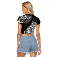 Hawaii Polynesian Raglan Cropped T Shirt Gorila Tatoo Polynesian Style TS04 - Polynesian Pride