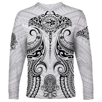 Hawaii Polynesian Long Sleeve Shirt Warrior symbol TS04 - Polynesian Pride