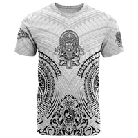 Hawaii Polynesian T Shirt Warrior symbol TS04 White - Polynesian Pride