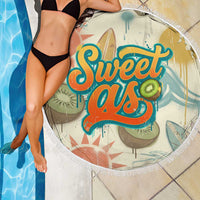 NZ Slang Sweet As Kiwi Shaka Sign Beach Blanket New Zealand Surfboards Sun and Tropical Beach Retro