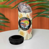 NZ Slang Sweet As Kiwi Shaka Sign 4 in 1 Can Cooler Tumbler New Zealand Surfboards Sun and Tropical Beach Retro