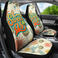 NZ Slang Sweet As Kiwi Shaka Sign Car Seat Cover New Zealand Surfboards Sun and Tropical Beach Retro