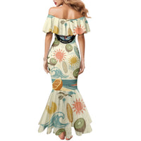 NZ Slang Sweet As Kiwi Shaka Sign Family Matching Mermaid Dress and Hawaiian Shirt New Zealand Surfboards Sun and Tropical Beach Retro