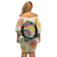 NZ Slang Sweet As Kiwi Shaka Sign Family Matching Off Shoulder Short Dress and Hawaiian Shirt New Zealand Surfboards Sun and Tropical Beach Retro
