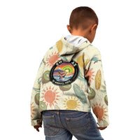 NZ Slang Sweet As Kiwi Shaka Sign Kid Hoodie New Zealand Surfboards Sun and Tropical Beach Retro