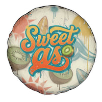 NZ Slang Sweet As Kiwi Shaka Sign Spare Tire Cover New Zealand Surfboards Sun and Tropical Beach Retro