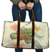 NZ Slang Sweet As Kiwi Shaka Sign Travel Bag New Zealand Surfboards Sun and Tropical Beach Retro