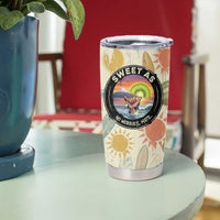 NZ Slang Sweet As Kiwi Shaka Sign Tumbler Cup New Zealand Surfboards Sun and Tropical Beach Retro