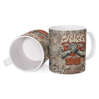 Choice Bro Graffiti Handshake Ceramic Mug New Zealand Slang Fern Brick Wall and Urban Street Art