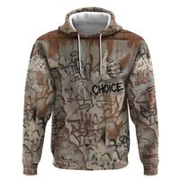 Choice Bro Graffiti Handshake Hoodie New Zealand Slang Fern Brick Wall and Urban Street Art