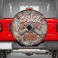 Choice Bro Graffiti Handshake Spare Tire Cover New Zealand Slang Fern Brick Wall and Urban Street Art