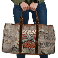 Choice Bro Graffiti Handshake Travel Bag New Zealand Slang Fern Brick Wall and Urban Street Art