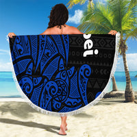 Pohnpei Federated States Of Micronesia Beach Blanket Polynesian Tribal Heritage Art With Blue Island Tattoo Patterns