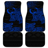 Pohnpei Federated States Of Micronesia Car Mats Polynesian Tribal Heritage Art With Blue Island Tattoo Patterns
