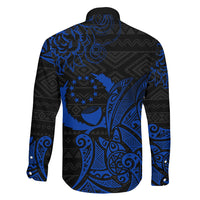 Pohnpei Federated States Of Micronesia Family Matching Puletasi and Hawaiian Shirt Polynesian Tribal Heritage Art With Blue Island Tattoo Patterns