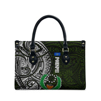 Pohnpei Federated States Of Micronesia Leather Bag Polynesian Tribal Heritage Art With Kaselehlie State Seal