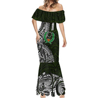 Pohnpei Federated States Of Micronesia Mermaid Dress Polynesian Tribal Heritage Art With Kaselehlie State Seal