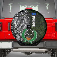 Pohnpei Federated States Of Micronesia Spare Tire Cover Polynesian Tribal Heritage Art With Kaselehlie State Seal