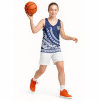 Northern Mariana Islands Saipan Basketball Jersey Polynesian Tribal Pattern - Commonwealth Seal Art TS04 - Polynesian Pride