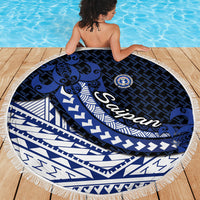 Northern Mariana Islands Saipan Beach Blanket Polynesian Tribal Pattern - Commonwealth Seal Art TS04 - Polynesian Pride