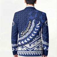 Northern Mariana Islands Saipan Blazer Polynesian Tribal Pattern - Commonwealth Seal Art TS04 - Polynesian Pride