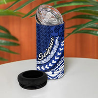 Northern Mariana Islands Saipan 4 in 1 Can Cooler Tumbler Polynesian Tribal Pattern - Commonwealth Seal Art TS04 - Polynesian Pride