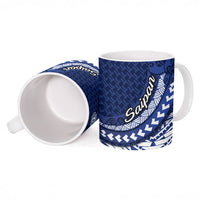 Northern Mariana Islands Saipan Ceramic Mug Polynesian Tribal Pattern - Commonwealth Seal Art TS04 - Polynesian Pride