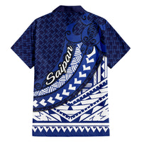 Northern Mariana Islands Saipan Family Matching Tank Maxi Dress and Hawaiian Shirt Polynesian Tribal Pattern - Commonwealth Seal Art
