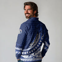 Northern Mariana Islands Saipan Long Sleeve Polo Shirt Polynesian Tribal Pattern - Commonwealth Seal Art TS04 - Polynesian Pride