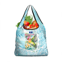 Saipan CMNI Grocery Bag Polynesian Northern Mariana Islands Fruit Dove Watercolor TS04 1-pack One Size Blue White - Polynesian Pride