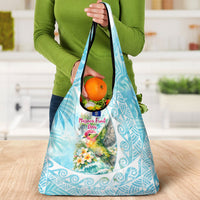Saipan CMNI Grocery Bag Polynesian Northern Mariana Islands Fruit Dove Watercolor TS04 - Polynesian Pride
