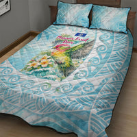 Saipan CMNI Quilt Bed Set Polynesian Northern Mariana Islands Fruit Dove Watercolor TS04 - Polynesian Pride