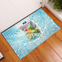 Saipan CMNI Rubber Doormat Polynesian Northern Mariana Islands Fruit Dove Watercolor TS04 - Polynesian Pride