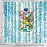 Saipan CMNI Shower Curtain Polynesian Northern Mariana Islands Fruit Dove Watercolor TS04 - Polynesian Pride