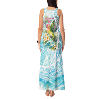 Saipan CMNI Tank Maxi Dress Polynesian Northern Mariana Islands Fruit Dove Watercolor TS04 - Polynesian Pride