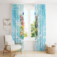 Saipan CMNI Window Curtain Polynesian Northern Mariana Islands Fruit Dove Watercolor TS04 - Polynesian Pride