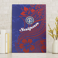 Saipan Northern Mariana Islands Canvas Wall Art Polynesian Tribal Tattoo Art With Hibiscus Flowers And Seal