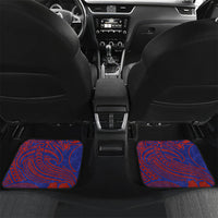 Saipan Northern Mariana Islands Car Mats Polynesian Tribal Tattoo Art With Hibiscus Flowers And Seal