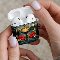 Personalized Masefau American Samoa Whale AirPods Case Polynesian Tribal Pattern Tropical Hibiscus TS04 - Polynesian Pride