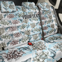 Personalized Masefau American Samoa Back Car Seat Cover Vintage Whale Hibiscus Ocean Waves