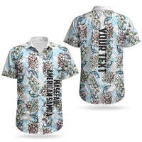 Personalized Masefau American Samoa Couples Matching Long Sleeve Bodycon Dress and Hawaiian Shirt Vintage Whale Hibiscus Ocean Waves TS04 - Polynesian Pride
