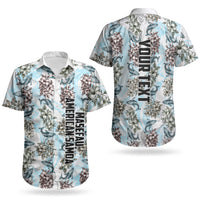 Personalized Masefau American Samoa Couples Matching Short Sleeve Bodycon Dress and Hawaiian Shirt Vintage Whale Hibiscus Ocean Waves TS04 - Polynesian Pride