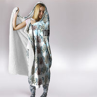 Personalized Masefau American Samoa Hooded Blanket Vintage Whale Hibiscus Ocean Waves