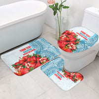 Personalized American Samoa Masefau Bathroom Set Hibiscus Tropical Floral Whale Polynesian Tribal Pattern