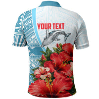 Personalized American Samoa Masefau Polo Shirt Hibiscus Tropical Floral Whale Polynesian Tribal Pattern