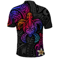 Turtle and Plumeria - Polynesian Polo Shirt TS04 - Polynesian Pride