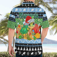 Micronesia Christmas Hawaiian Shirt with Santa Turtle Coral Reef and Holiday Ocean Pattern TS04 - Polynesian Pride