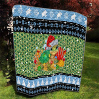 Micronesia Christmas Quilt with Santa Turtle Coral Reef and Holiday Ocean Pattern TS04 - Polynesian Pride
