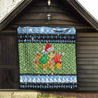 Micronesia Christmas Quilt with Santa Turtle Coral Reef and Holiday Ocean Pattern TS04 - Polynesian Pride