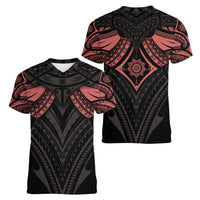 Feminine Polynesian Women V Neck T Shirt Mandala Tattoo Style TS04 - Polynesian Pride